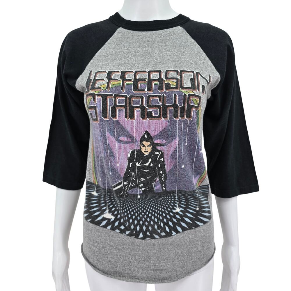 Jefferson Starship 1981 Original Vintage Raglan Long Sleeve Tee S